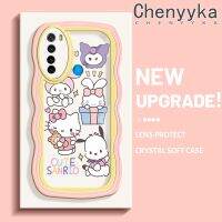 เคส Chenyyka สำหรับ Xiaomi Redmi โน๊ต8 2021โน๊ต8T เคสการ์ตูนน่ารักลายซานิโอขอบคลื่นกันกระแทกแบบใสนิ่มเคสมือถือโปร่งใสลายกล้องถ่ายรูปที่สร้างสรรค์เคสซิลิกาเจลฝาครอบป้องกัน