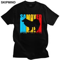 Fashion Samoyed Dog T Shirt for Men Crew Neck Short Sleeved Pet Lover T shirt Casual Graphic Tshirt Pure Cotton Fit Tee Tops XS-6XL