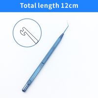 Titanium Kuglen Push-Pull Hook Ophthalmic Instrument Hooks Small H Shap Push -Pull Tip Angled Shaft