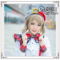 ? วิกผม cos LoveLive! Sunshine!! Watanabe Yao flaxen ผมหยิกสั้นหางลูกแพร์คอสเพลย์วิกผม