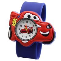 Hot Selling Children Boy Cartoon Car Silicone Tape Patted Table Students Child Kids Watches