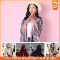 GOOD MOOD BEAUTY Winter Pashmina Cape Knitted Wrap Flower Printed Neckerchief Lady Shawl Women Scarves