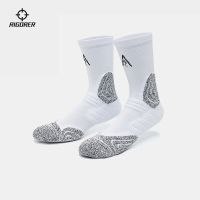 RIGORER Austin Reaves PRO socks ถุงเท้าบาสเก็ตบอลหลอดสูงหนาถุงเท้ากีฬาต้านเชื้อแบคทีเรียระบายอากาศได้ Z123340303