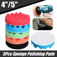 5Pcs 4 /5 Sponge Polishing Waxing Buffing Pads Kit Set Compound For Auto Car Furniture