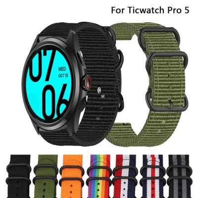 Pleciony nylonowy pasek do TicWatch Pro 5 opaska Smartwatch na nadgarstek do Tic Watch Pro 5 Correa