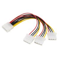 คุณภาพสูง4Pin สายไฟ IDE HY1578 4ขา Molex ชายถึง3พอร์ต Molex IDE หญิงแหล่งจ่ายไฟรางช่องยูเอสบีใหม่