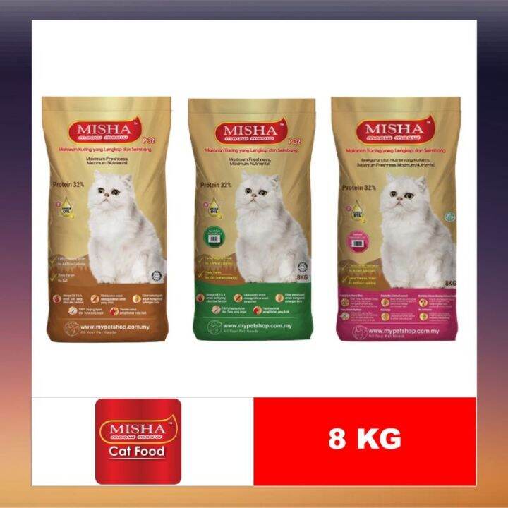 MISHA Dry Cat Food 8KG Chicken Tuna Ocean Fish Lazada