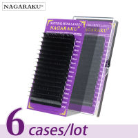 NAGARAKU All Size 6 Cases Faux Mink Eyelashes Extension J B C D Curl Individual Eyelashes Artificial Fake False Eyelashes