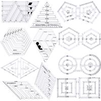 LMDZ 11 Types Sewing Patchwork Ruler High Grade Acrylic Material Transparent Acrylic Patchwork Aligned Ruler For Students