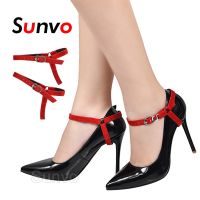 【LZ】✾❍  Cadarços para saltos altos para mulheres cadarços de sapatos sem gravata antiderrapante alças de bloqueio decoração cordão senhora Dropshipping