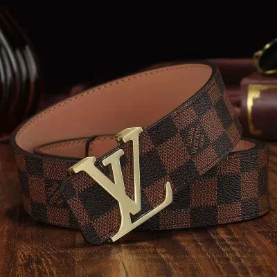 (คลังสินค้าพร้อม)2020 Original LOUISˉVUITTON LVหนังแท้แฟชั่นเข็มขัดสำหรับทั้งหญิงและชายCasualเข็มขัดทำงานโลโก้โลหะตาข่ายเอวด้วยชุดเข็มขัด