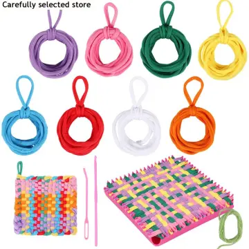 192pcs Potholder Weaving Loom Loops Multicolored Elastic Loom Bands for Kids