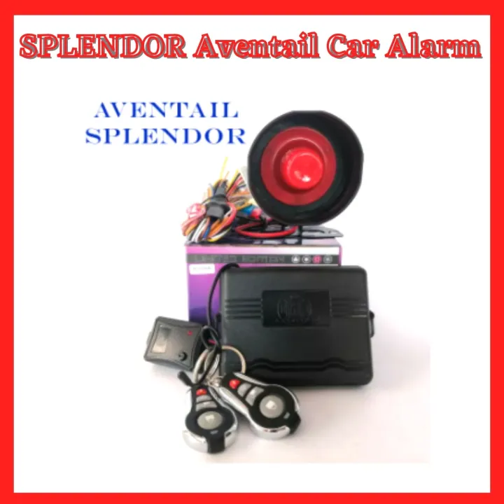 SPLENDOR Aventail Car Alarm Auto Security System Key Less Entry and ...