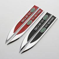 Style 2 Pcs Blade Leaf Board Side Markers Metal Modified Car Stickers Scratch Sticker Emblem Badge Decals Fit for Land Rover hui