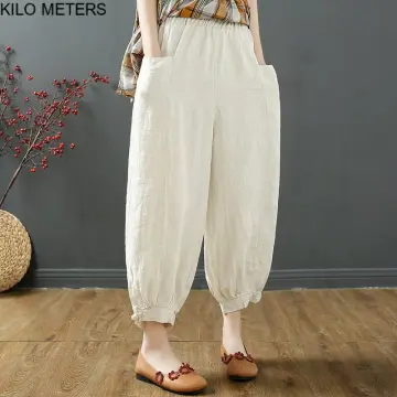www.Nuroco.com - Plus Size - Summer runway casual harem flare high waist  loose floral Wide leg pants