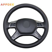 Handsewing Black Artificial Leather Steering Wheel Covers for Mercedes Benz C180 C200 C260 E200 E260 ML320 ML360 ML400