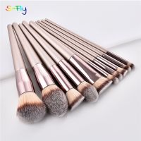 【cw】 4/10pcs makeup brushes set for cosmetic powder blush eyeshadow kabuki blending make up brush beauty tool 1