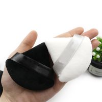 Reusable Black Triangle Velvet Cosmetic Powder Puff Foundation spong for makeup Beauty Make up Sponge Accessories wholesale