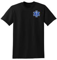 Emt Ems Emergency Medical Services Paramedic Round Tshirt T Shirt Black 100% cotton T-shirt