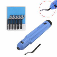 110 Pcs Metal Deburring Tool Kit Deburring Cutters, Handle With A Blade, Or 10 Pcs Extra BS1010 Deburring Blades, Burr Remover