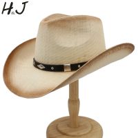 Handmade Weave Cowboy Hat For Men Western HAT Straw Beach Sun Sombrero Hat Size 58CM A0231-XSJ