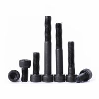 1/10pc M3 M4 M5 M6 M8 Black Grade 12.9 Steel Lengthened Long Allen Hexagon Hex Socket Cap Head Screw Bolt Half Thread L 30-300mm