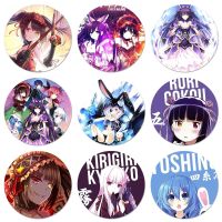 58mm Anime Date A Live Movie Pretty Girl Icons Pins Badge Decoration Brooches Metal Badges For Backpack Decoration Fashion Brooches Pins