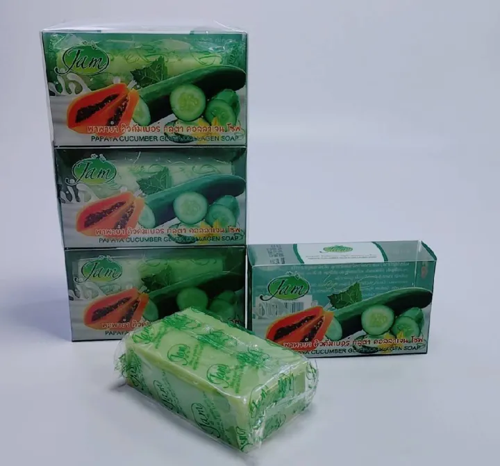 JAM PAPAYA CUCUMBER GLUTA COLLAGEN SOAP Lazada.co.th