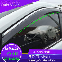 กะบังฝนสำหรับ Mazda CX-5 KF 2016 2017 2018 2019 2020 2022หน้าต่าง CX5 4ชิ้นตัวป้องกันที่บังช่องอากาศเบี่ยง