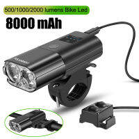 Lampu Basikal 1000ลูเมน4000มิลลิแอมป์ต่อชั่วโมงไฟหน้าจักรยานไฟฉายมือจับ USB Mengecas MTB Road Berbasikal Sorotan