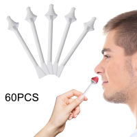 60pcs Eyebrow Quick Painless Nostril Cleaning Home Disposable Dual End Facial Hair Removal Portable Nose Wax Stick