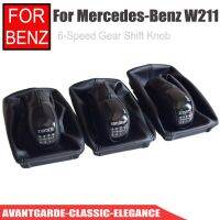 ลูกบิดหัวเกียร์รถยนต์6สปีดสำหรับ Benz E Class W211 2002-2006คันเกียร์กระปุกเกียร์ธรรมดาหนังแท้พร้อมบูทหุ้มข้อ