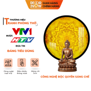 Đèn Hào Quang Phật In Tranh Trúc Chỉ DECORNOW 30,40 cm, Trang Trí Ban Thờ