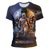 2023 NEW3D Casual Streetwear ฤดูร้อนใหม่ The Mandalorian T เสื้อผู้ชายผู้หญิงขนาดใหญ่แขนสั้น T เสื้อ Tops Tees