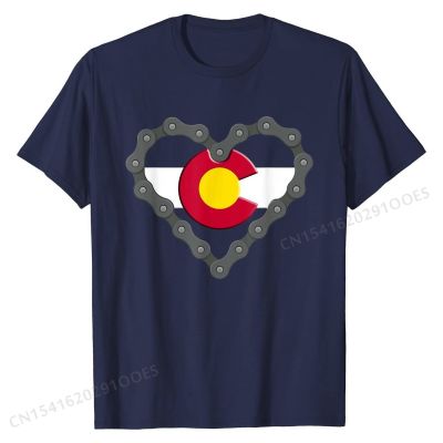 Colorado Flag Cycling Mountain Biking Gift T-Shirt Wholesale Man Top T-shirts Hip hop Tops Tees Cotton Summer