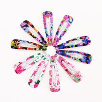 【YF】 10/12PCS/Set Print Geometric Hair Clips Barrettes Girls Cute Hairpins Colorful Headbands For Kids Hairgrips Accessories