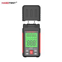 HABOTEST HT633 Wood Moisture Meter Pin Type Digital Moisture Detector Ambient Temperature Humidity with LCD Backlight Display