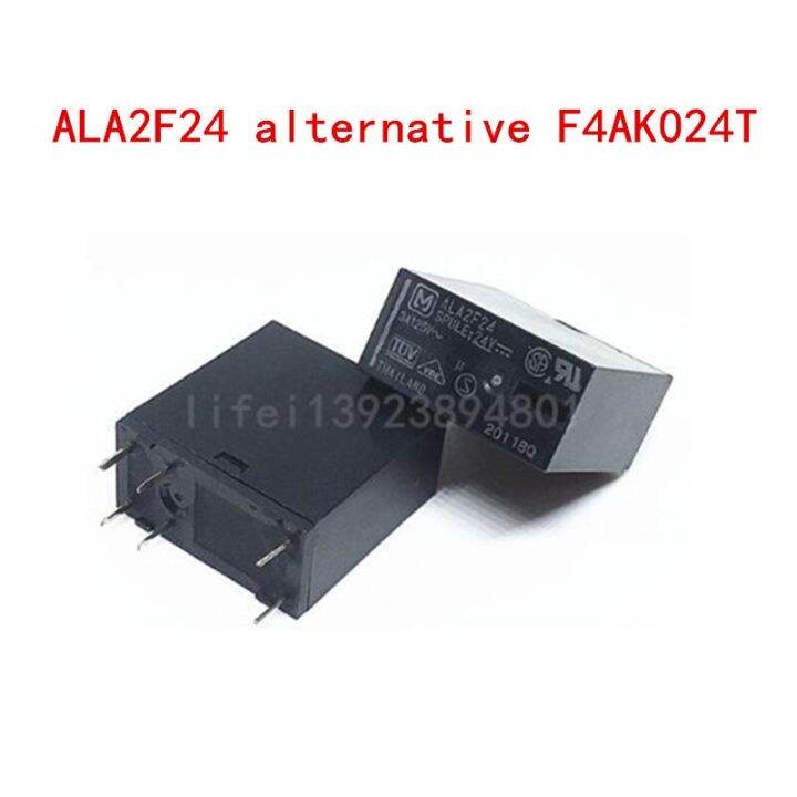 10ชิ้น-ล็อต100-ใหม่รีเลย์-f4ak005t-5vdc-f4ak012t-12vdc-f4ak024t-24vdc-ทางเลือก-ala2f24-5a-6pin