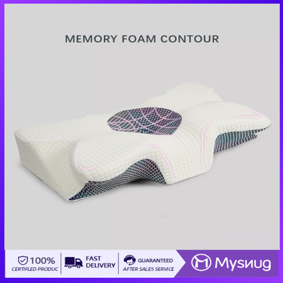 Mysnug Cervical Memory Foam Pillow - Contoured Support for Neck and ...