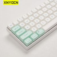 Xnyocn Profile XDA Ice Crystal Mint Keycaps PBT Dye-Sub กุญแจ135ภาษาอังกฤษสำหรับรูปแบบ DIY คีย์บอร์ดแบบกลไกปรับแต่งฝาครอบกุญแจ