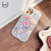 เคสโทรศัพท์มือถือ ซิลิโคนนิ่ม tpu ลายดอกไม้น่ารัก สําหรับ iphone 11 12 13 pro max mini XR XS 7 8 plus