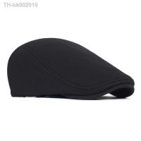 ✚☍◆ 2023 Men berets Fashion Beret Cotton Solid Color Soft Top Casual Beanie Retro Literary Forward Cap Peak Cap Driver Hat Gift