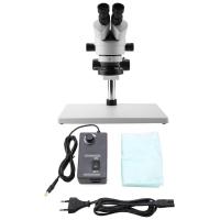 7X-45X Binocular Stereo Zoom Microscope WF10X/20 Eyepieces 100-240VAC HFT European regulations