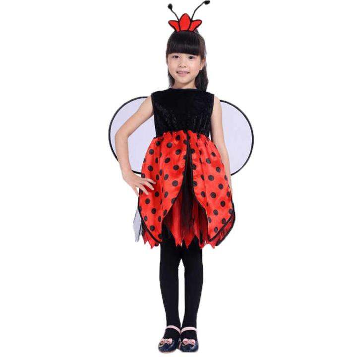Lucky Boy Lady Bug Magical Kids Halloween Costume for Baby Girl