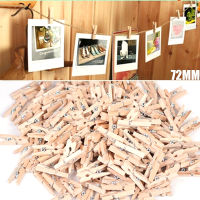 YTSKY 72mm Long Multiufunction School Wedding Wooden DIY Photo Clips Craft Decoration Clothespin Clothes Pegs