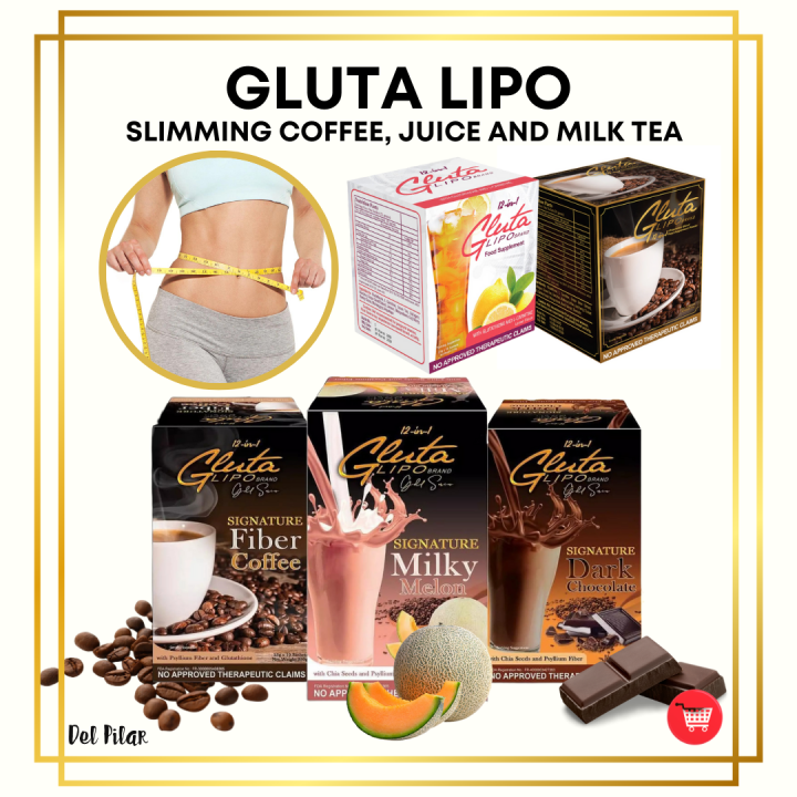 GLUTA LIPO Iced Tea / Coffee / Juice 10 Sachets (CHOOSE FLAVOR) MILK