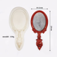 F5887 3D Mirror Woman Makeup Mirror Hand-held Silicone Moulds Candle Mold Clay Resin Moulds PRZY