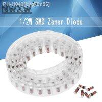 【CW】❒▧  50pcs 1/2W SMD Zener Diode ZMM 2V/2.2/2.7/3/3.3/3.6/3.9/4.3/4.7/5.1/5.6/6.2/6.8/7.5/8.2/9.1/10/11/12/15/18/20/22/27/30/33/36/39V