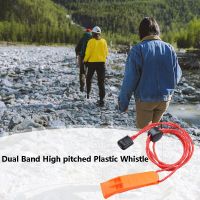 Outdoor Camping Whistle Plastic Field Dual Band High pitched Plastic Sports Life Saving Whistle Survival Supplies Mini Whistle Survival kits