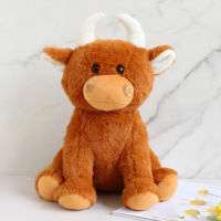 ใหม่ Highland Cattle Plush ของเล่นตุ๊กตาสัตว์ของเล่น Kawaii Highland Cow Plush ตุ๊กตาเด็กน่ารักของเล่น Plushie ของขวัญสำหรับหญิงชาย